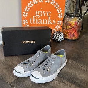 Like new Jack Purcell Gray Suede Converse
